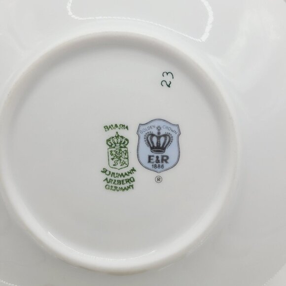 Schumann Arzberg Porcelain Tea Cup & Saucer& Dessert Plate Set Pear Design VTG - Picture 12 of 16